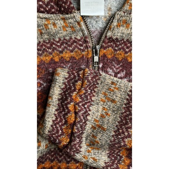 Potpourri Gift Size L Ladies Knit Sweater Hoodie Jacket Snowflake - Picture 13 of 13